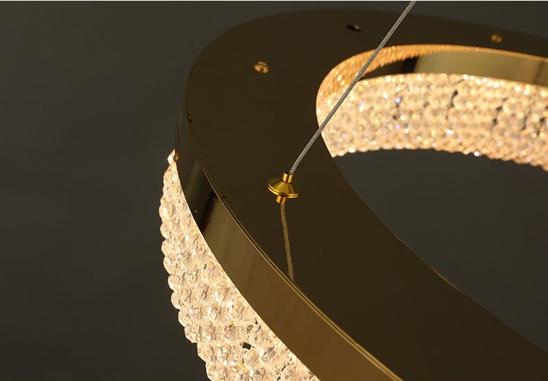 crystal LED pendant light detail 1